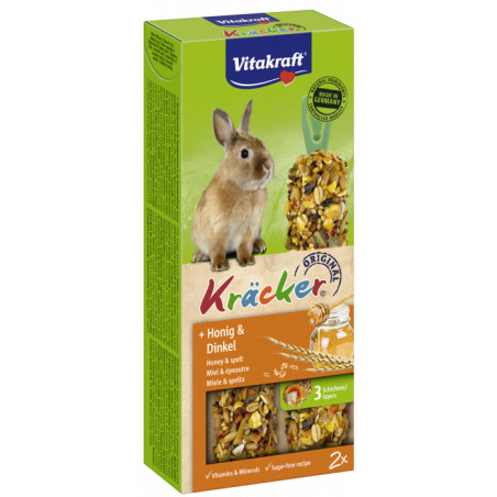 Vitakraft ® Kräcker ® - Оригинален Крекер на Витакрафт за заек с МЕД и СПЕЛТА, 2 бр.