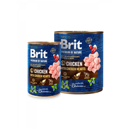 Brit Premium by Nature Chicken with Hearts – консервирана храна за кучета с пилешко и сърца 0.800 кг.