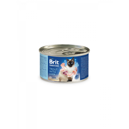Brit Premium by Nature Trout with Liver – пастет за котки пъстърва и черен дроб. 200гр