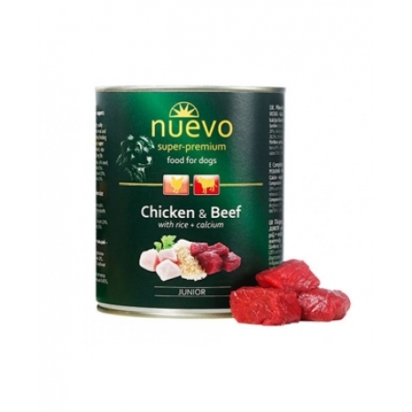 НУЕВО 0.800 кг куче джуниър с пиле и говеждо NUEVO