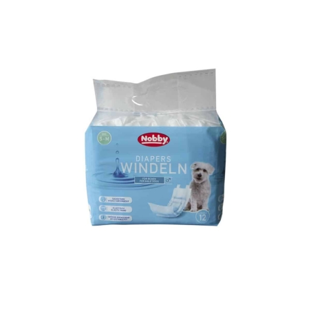 NOBBY - Diapers male dogs - памперс за мъжки кучета 12 бр. -S-M - 30-46 см. обиколка на талията