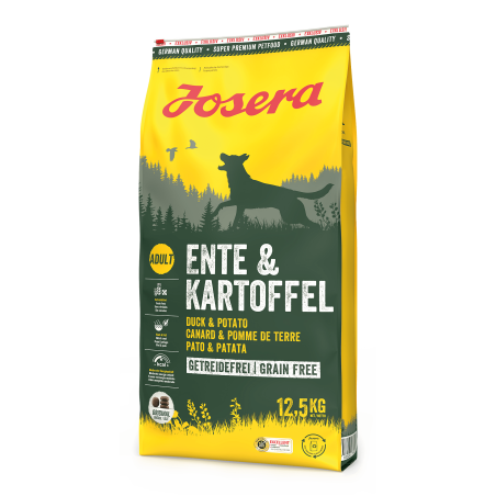 Josera Dog Duck & Potato суха храна за израснали кучета с патешко и картофи -  12.5 кг