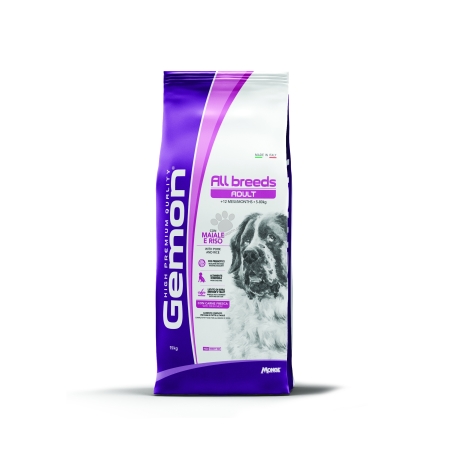 6258 GEMON DOG ADULT 15KG PORK/RICE- СВИНСКО И ОРИЗ /КУЧЕ/