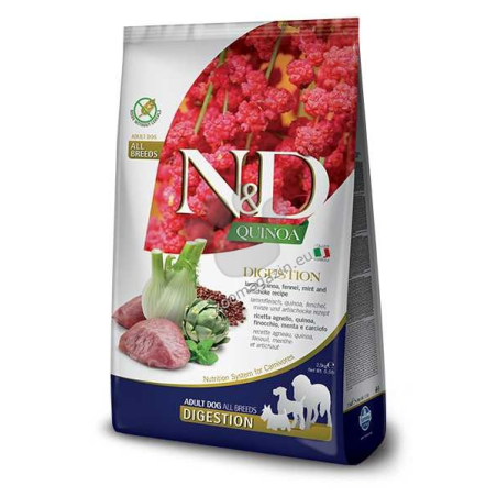 N&D DOG QUINOA DIGEST ADULT MIN LAMB 0.800 KG с агнешко и копър