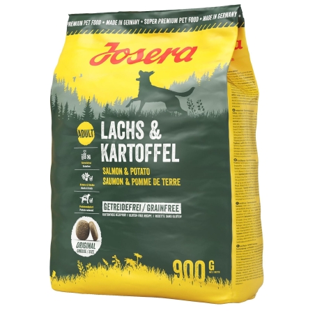 Josera Dog Lachs & Kartoffel суха храна за израснали кучета със сьомга и картофи за чувствителен стомах и кожа - 900 гр
