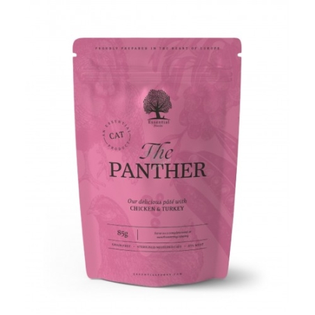 Essential The Panther - пауч за кастрирани котки с пилешки филенца и пуешко 85 гр.