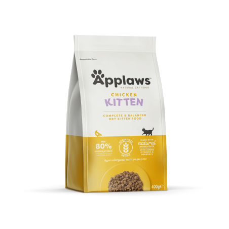 Applaws Kitten Chicken - суха храна за малки котета до 1г. и бременни и кърмещи котки с 80% пиле-400г