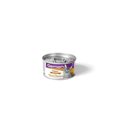 МУС GEMON ADULT CAT 85g Chicken&PORK - за котки в зряла възраст с пиле и свинско