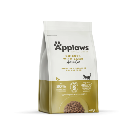Applaws Adult Cat Chicken with Lamb - суха храна за котка с 80% месо от пиле и агне - 400г