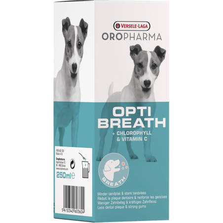 Versele Laga Opti Breath – решава проблема с лошия дъх, съдържа хлорофил и хлорхексидин 250 мл