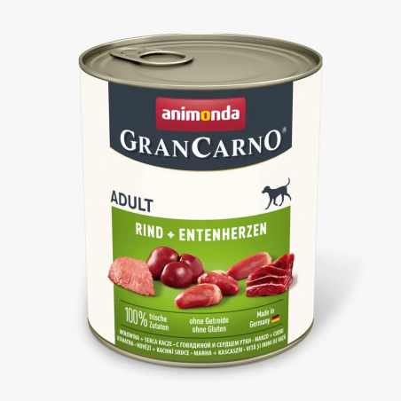 GranCarno® Adult телешко и патешки сърца, 800 г