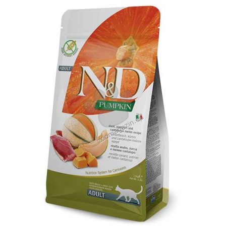 N&D CAT ADULT PUMPKIN 1.5kg коте,тиква с патица и пъпеш
