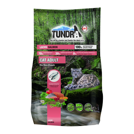 Tundra суха храна със сьомга за израснали котки - 272 г