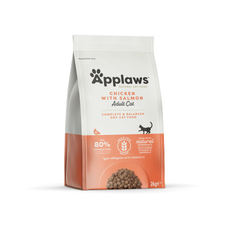 Applaws Adult Cat Chicken with Salmon - суха храна за котка с 80% пиле и риба сьомга - 2кг