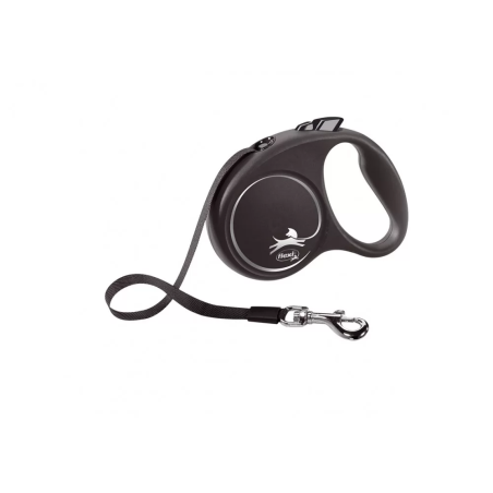 flexi Black Design S - 5м въже, до 12кг, черно