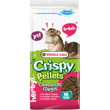 Versele Laga Crispy Pellets Chinchillas & Degus пълноценна храна на пелети за чинчили и дегу 1 кг
