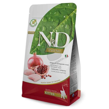 N&D PRIME CAT KITTEN CHICK& POMEGR 1.5KG