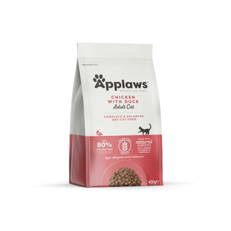 Applaws Adult Cat Chicken with Duck - суха храна за котка с 80% пиле и патица - 400г