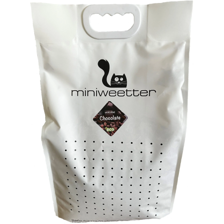 Miniweetter Chocolate - Биоразградима соева котешка тоалетна с аромат на шоколад - 18л