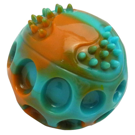 GimDog® PLANET Ball - размер „S“ - Играчка за кучета – топка „Планета“. Подходяща за носене, отвътре с пищялка, размер „L“. Помага за почистване на зъбите и упражняване на челюстните мускули.