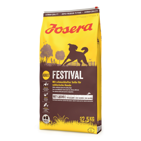 Josera Dog Festival суха храна с пилешко и сьомга за израснали капризни кучета -  12.5 кг