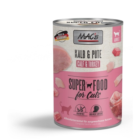 Mac's Cat Adult консерва с телешко и пуешко за котки -  400 гр