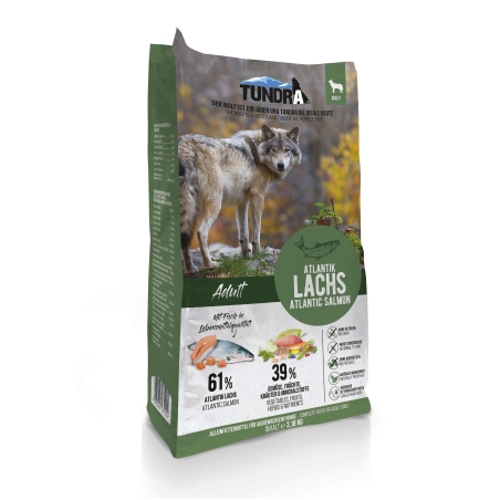 Tundra суха храна с атлантическа сьомга за кучета в зряла възраст -  3.18 кг