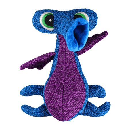 KONG Woozles Blue синьо извънземно от здрав материал и звук 27.9 см