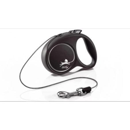 flexi Black Design М - 5м въже, до 20кг, черно