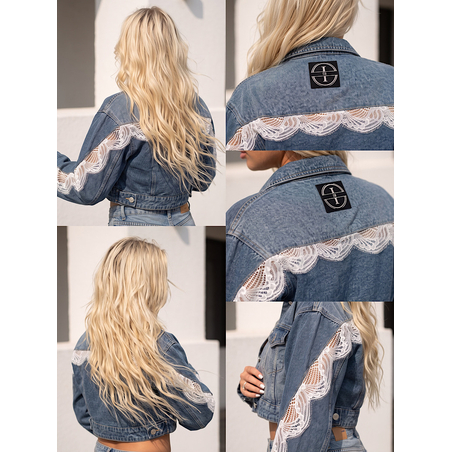Femme 13 Denim – Дамско дънково яке с дантела