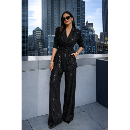 “Shine Party Suit” Black – Елегантен костюм с пайети
