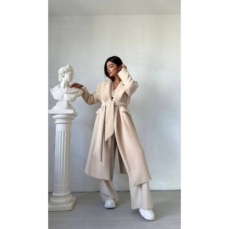 Winter Muse Ecru - Вълнено палто