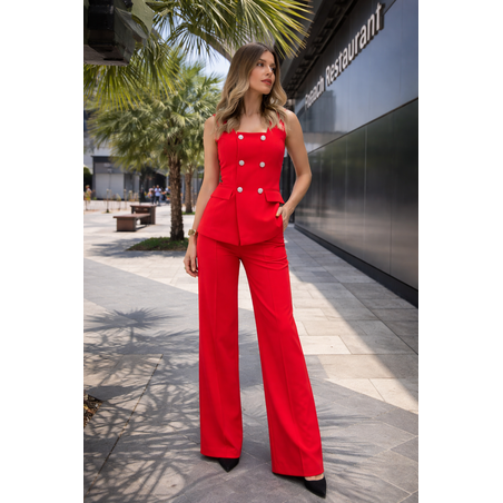 DOUBLE CLASS - Костюм сако и панталон Red