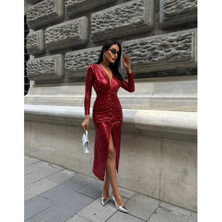 Блестяща вечерна рокля „Diva“ Red