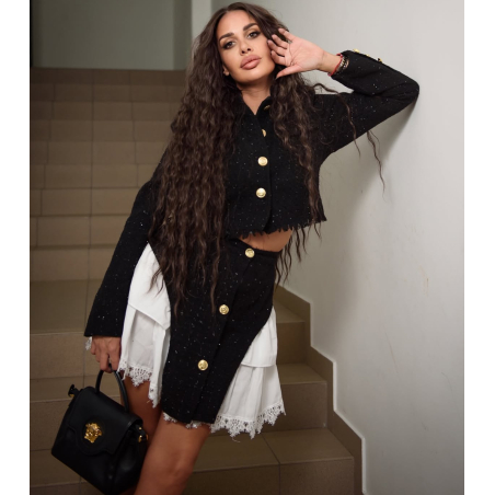 Elegant Contrast Set – дамски костюм от букле