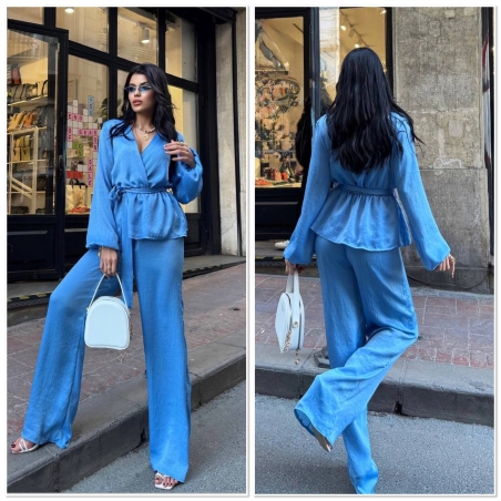 Луксозен сатенен комплект  Blue