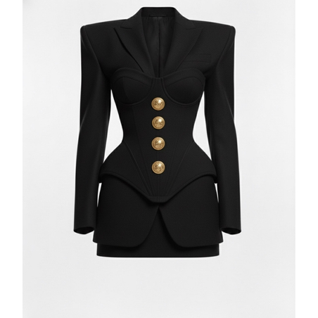 “Royal Noir” 3-Piece Set - Елегантен костюм с корсет