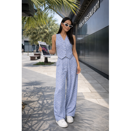 Елегантен сет елек и панталон blue