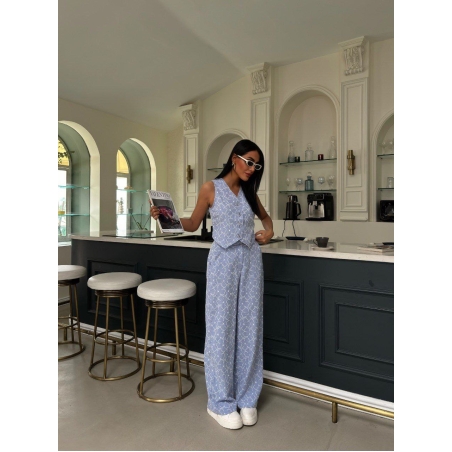 Елегантен сет елек и панталон blue