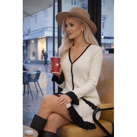 Жилетка и пола „Monochrome Chic“ Ecru