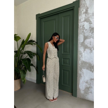 Елегантен сет елек и панталон green