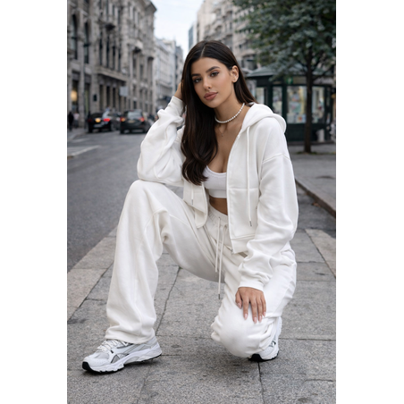 ROOV White Спортен широк екип от памук