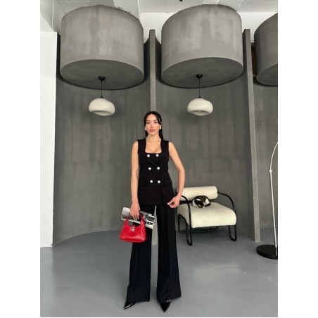 DOUBLE CLASS - Костюм сако и панталон Black