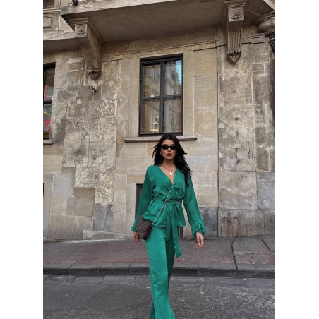 Луксозен сатенен комплект Green