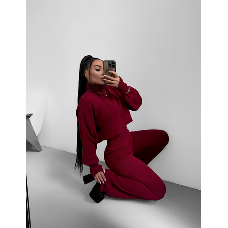 Cozy Elegance Set Bordo - плетен комплект