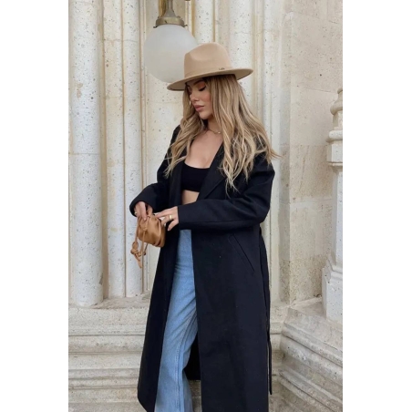 Aurora – дълго преходно палто от кашмир Black