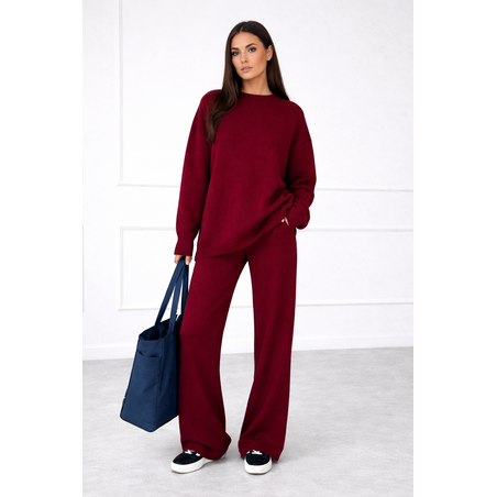 Комплект от финно плетиво в бордо