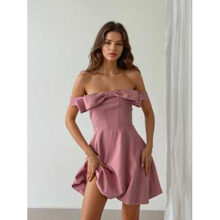 Eleganza – Елегантна рокля с панделка Pink