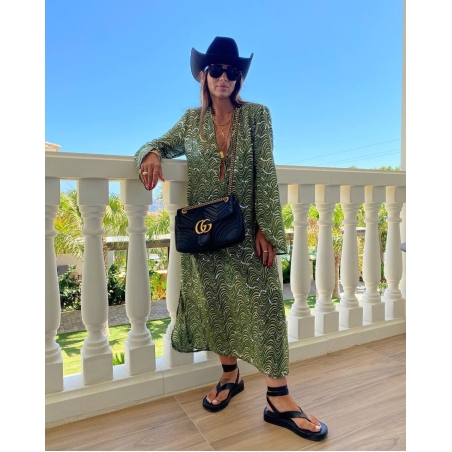 Tropica Shine – плажна туника в зелено с пайети