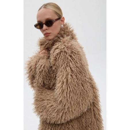 Alpina brown – дълго палто тип мондолска вълна